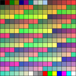 Eclipse icon 256 Color Palette