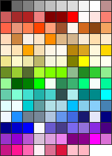 SVG named colors (sorted)